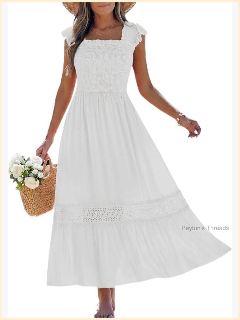 Sexy Lace Maxi Dress Backless Cut Out Tiered Ruffle Flowy Boho Beach Party Long